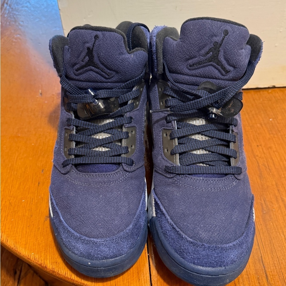 FD6812-400 Nike Air Jordan 5 Retro SE Midnight Navy Blue Georgetown Grey (Men's) - Picture 5 of 12